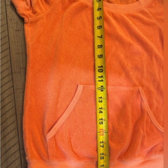 Girls Juicy Couture Zip Up Orange jacket & green & turquoise tops sz M bundle - Picture 13 of 13